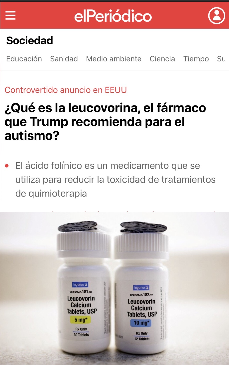 Declaraciones oficiales autismo