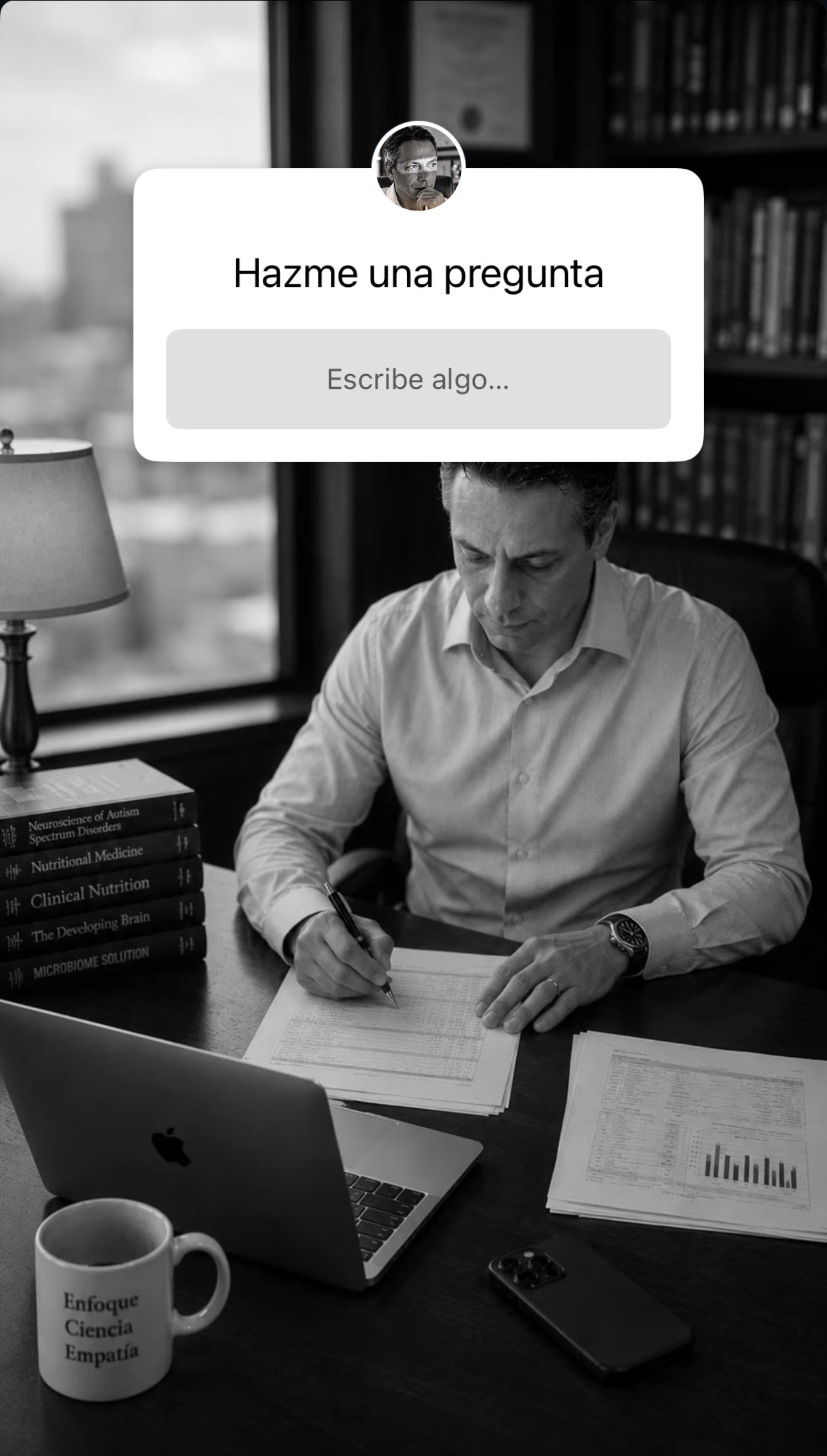 Caja de preguntas en las Historias de Instagram de Jacob Levys